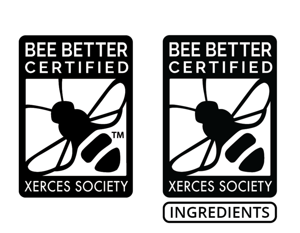The Bee Better Certified Seal and Ingredients Seal that can be used on pack